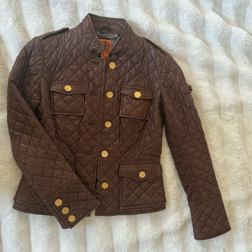 Tory Burch genuine leather jacket